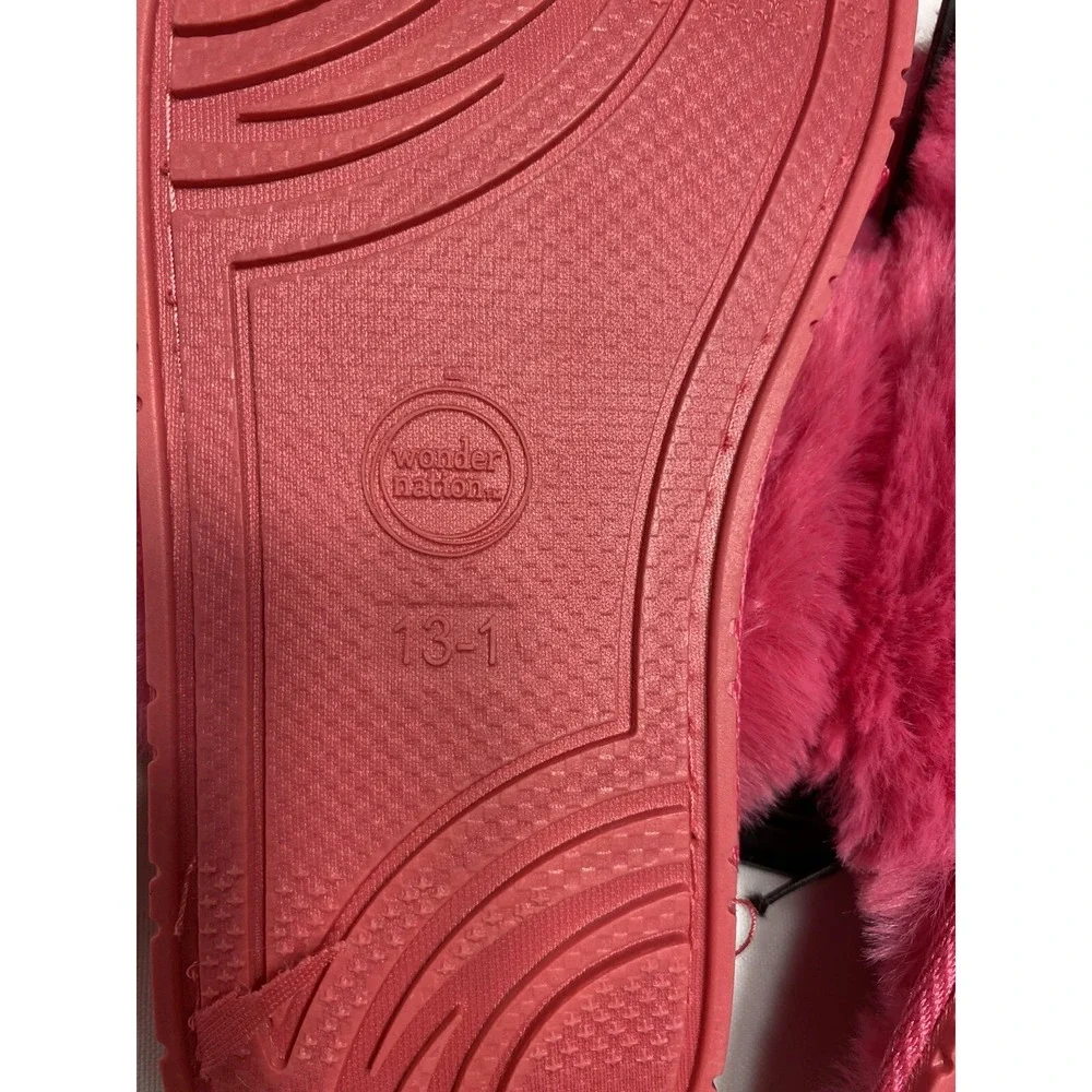wonder nation girls pink sandal‎ slippers hard sole size 13-1